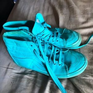 teal high top vans